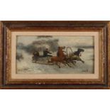 J. Orloff, Russian sleigh with figures