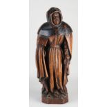 Religious figure, Monk with book, H 46 cm.