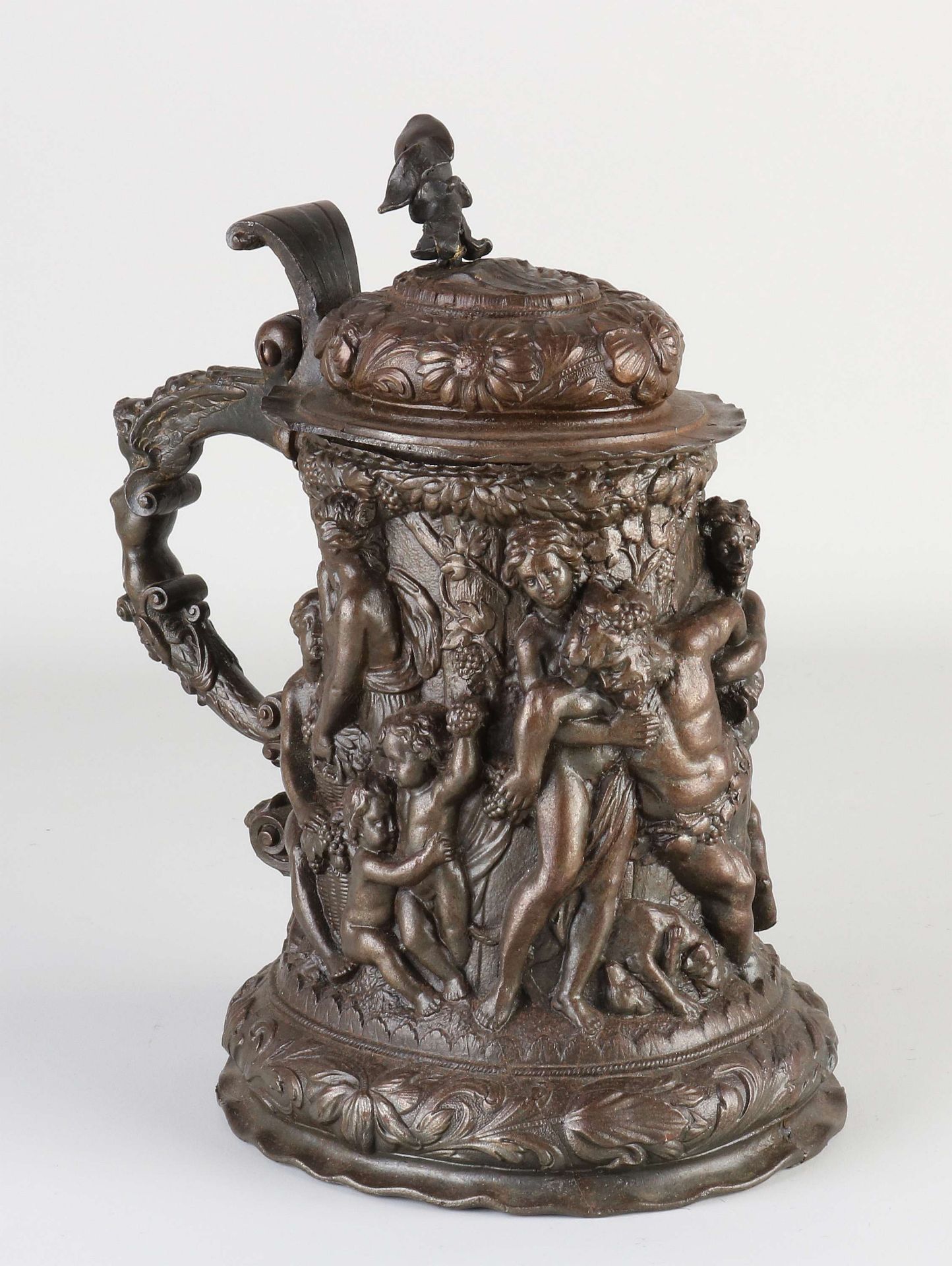 Cast iron beer mug, H 25 cm. - Image 2 of 2