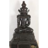 Large ancient bronze Buddha