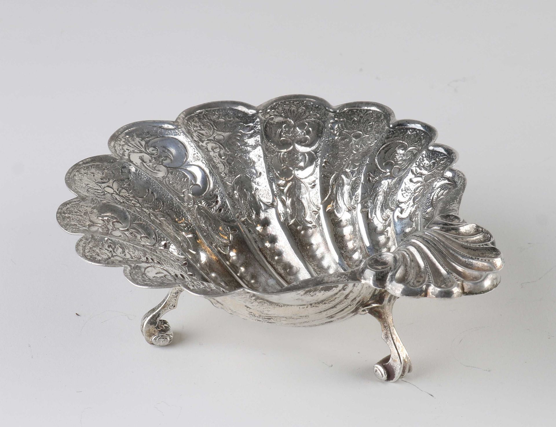 Silver caviar dish