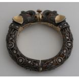 Silver bracelet with diamond, elephant