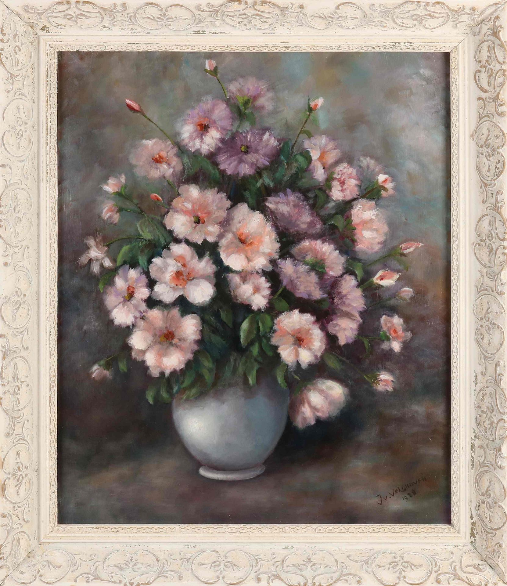 J. van Veldhoven, Vase with flowers