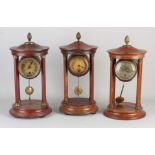 Three antique mantel clocks, 1900