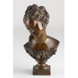 Bronze women's bust