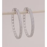 White gold earrings with diamonds