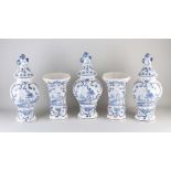 5-Piece Delft garniture, 1900