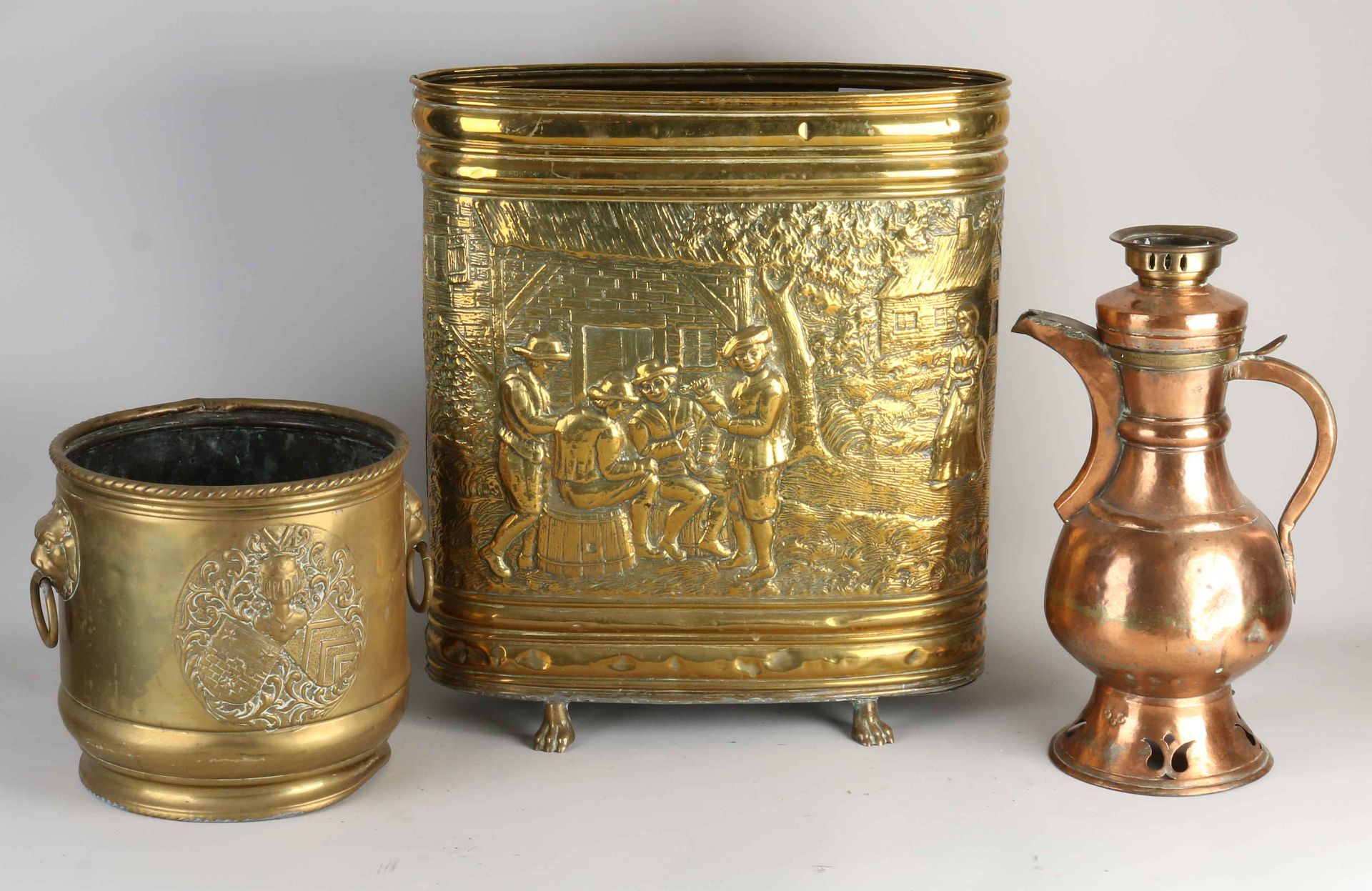 Lot copperware (3x)