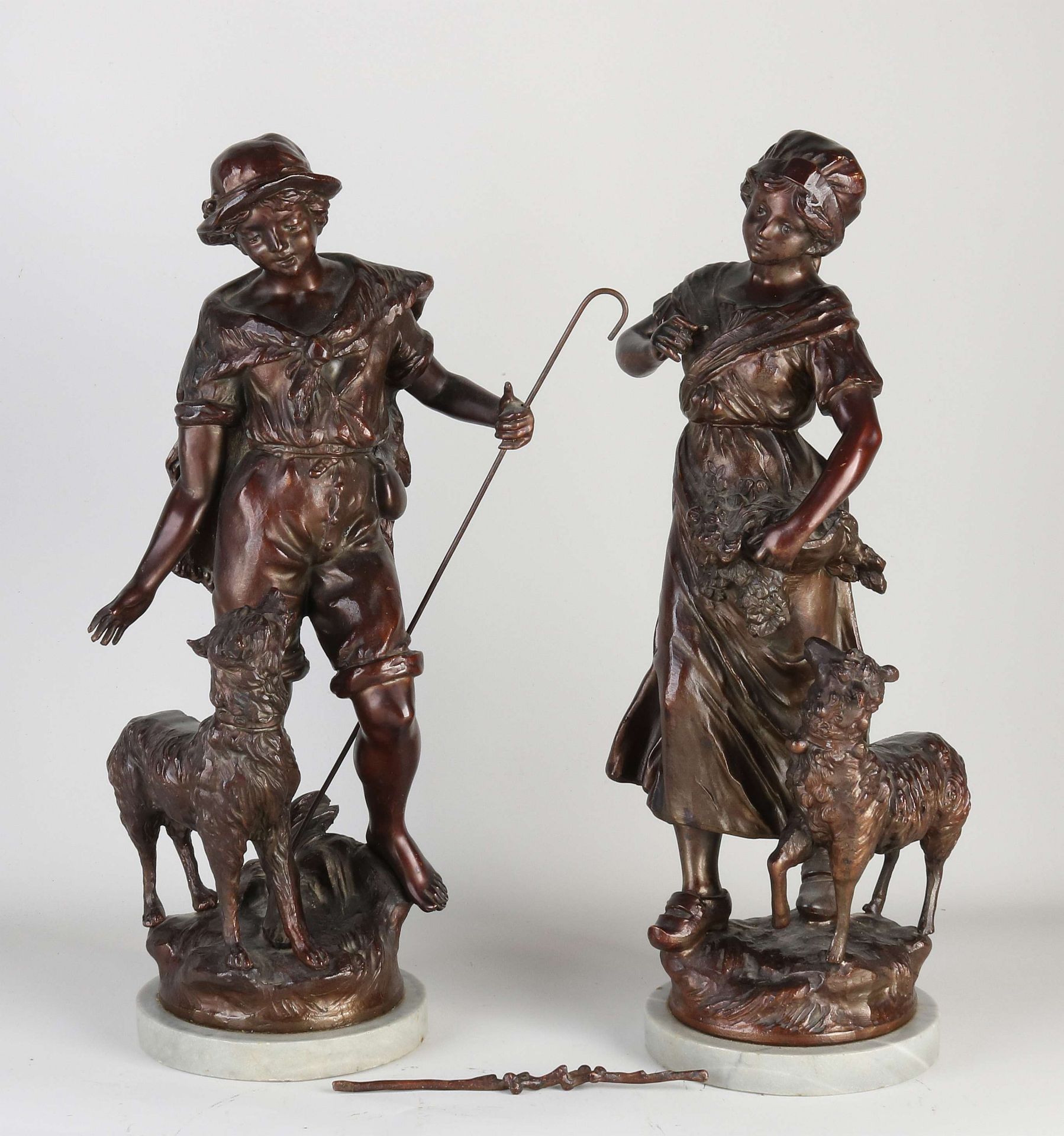 Two antique French figures, 1900