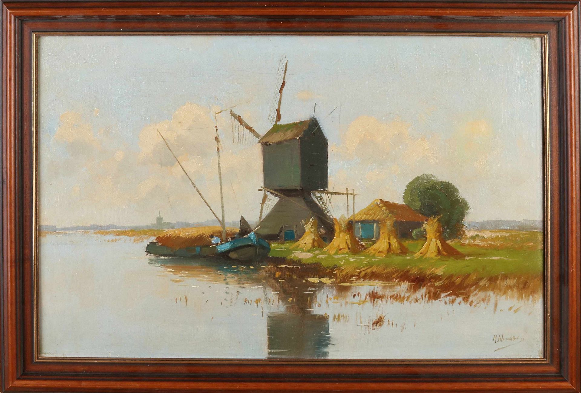 Unclearly signed, Polder face with stender box