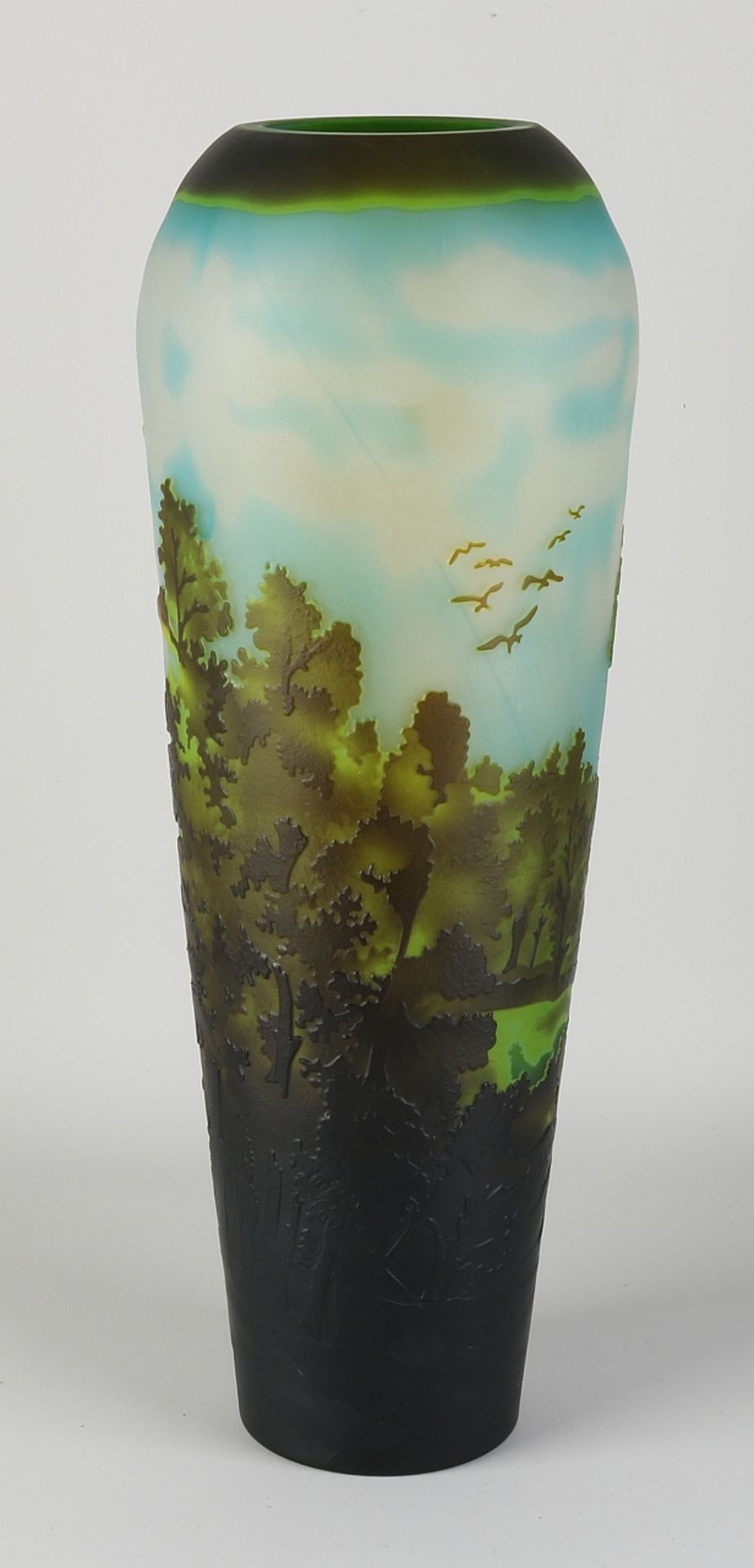 Large glass vase, H 44.5 cm.