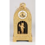 Fire-gilt mantel clock