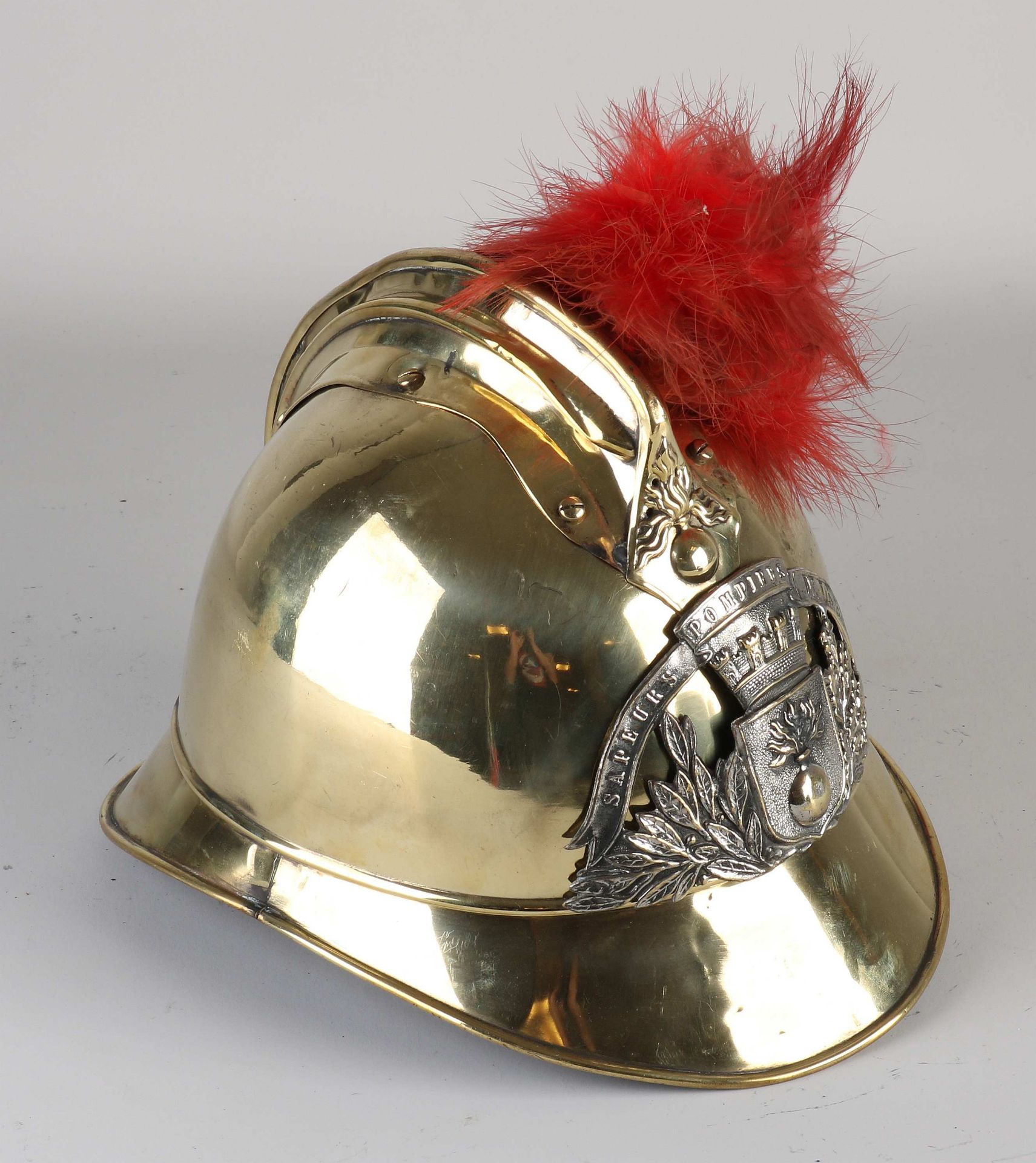 Antique French fire helmet