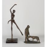 Two bronze figures