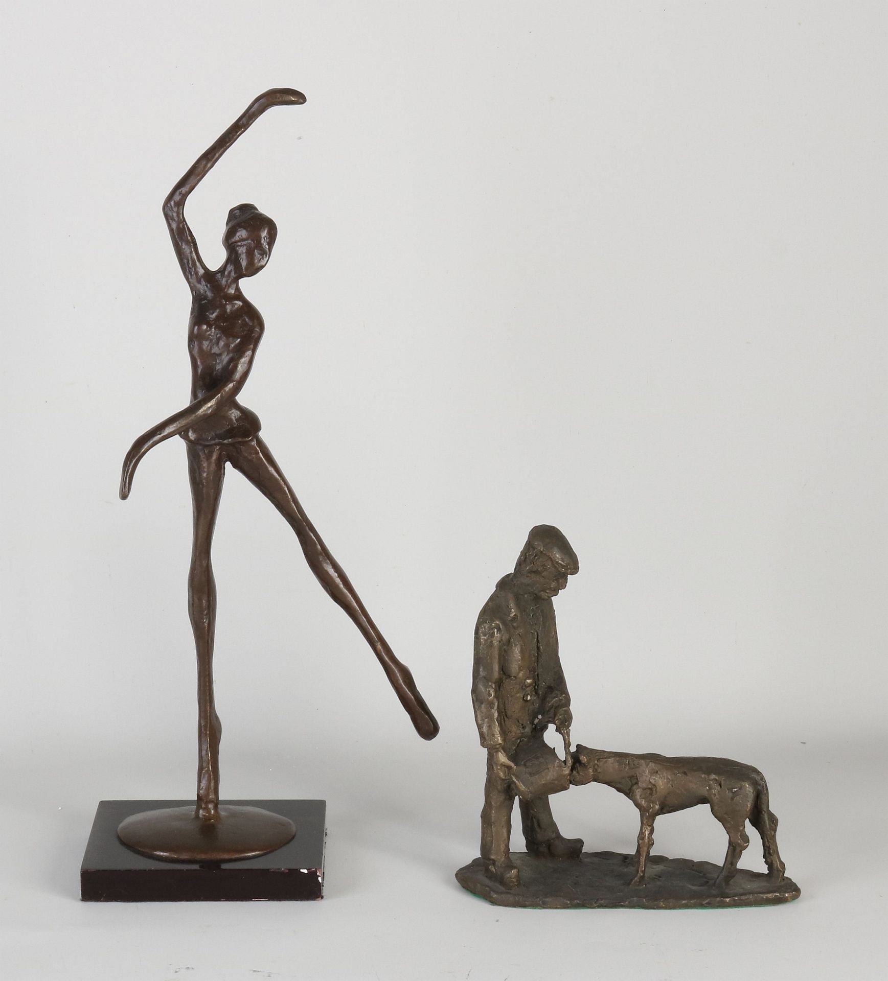 Two bronze figures