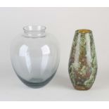 Two antique glass vases