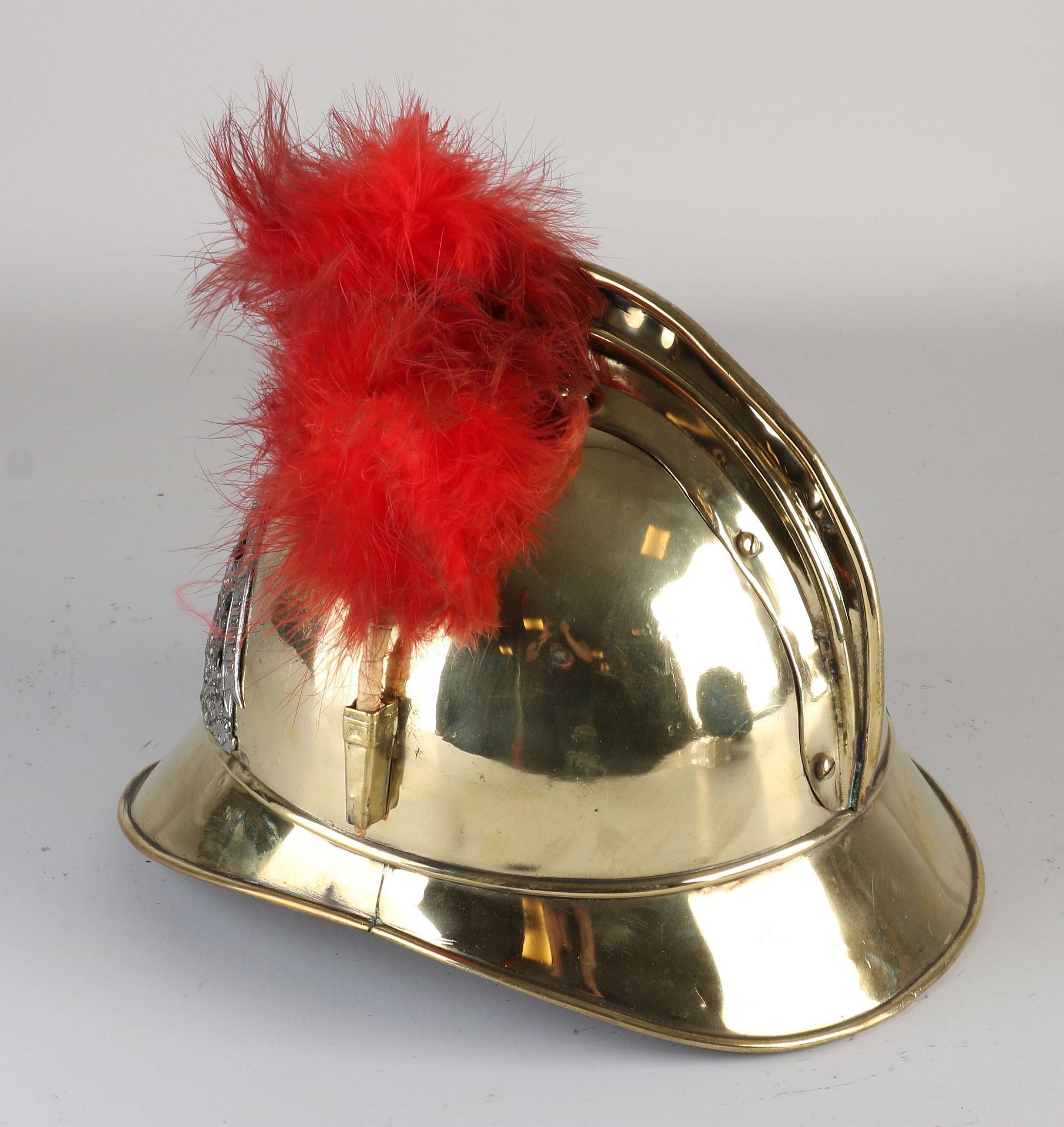 Antique French fire helmet - Image 2 of 2