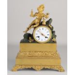Fire-gilt Charles Dix mantel clock, 1840