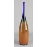 Modern Floris Meydam glass pipe bottle, H 45 cm.
