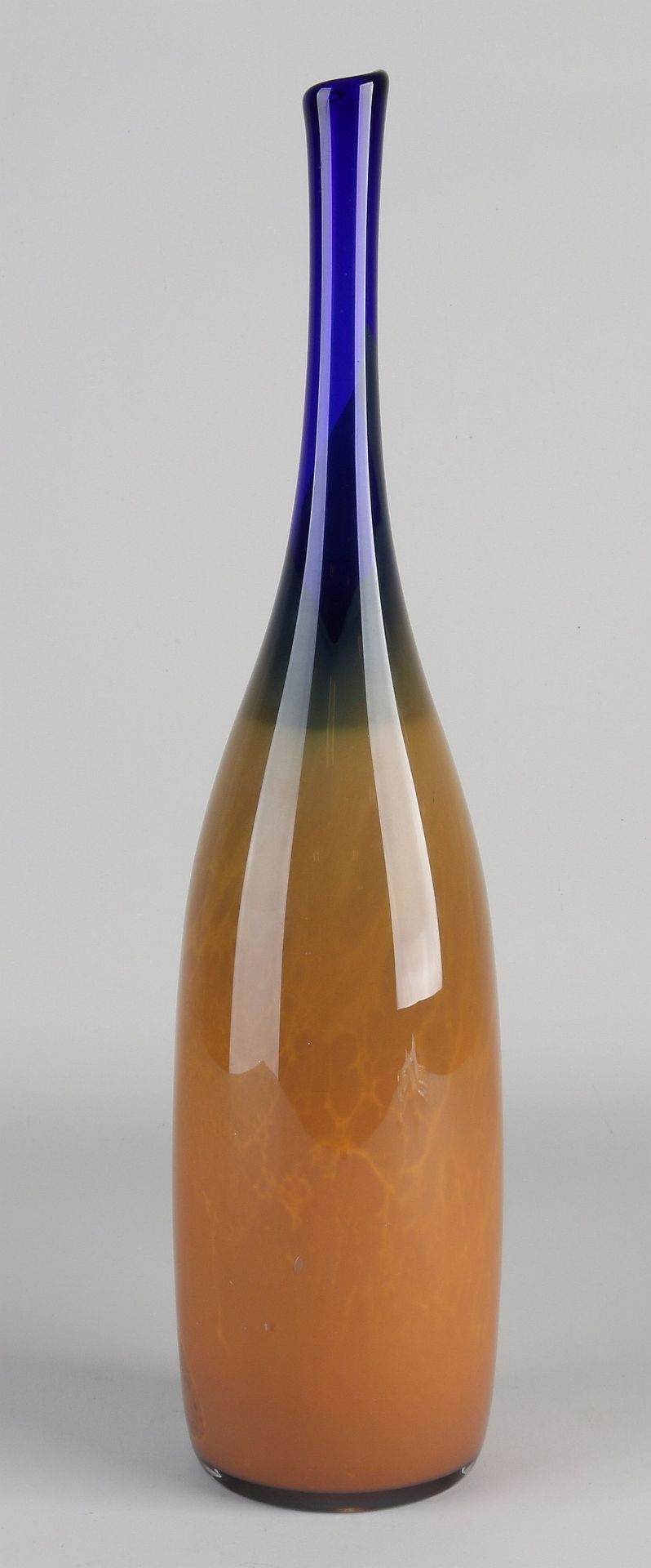 Modern Floris Meydam glass pipe bottle, H 45 cm.