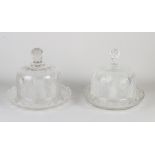 Two antique bell jars, 1900
