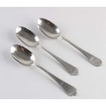 Three antique silver spoons