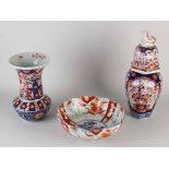 Three parts Japanese Imari porcelain