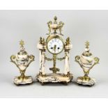 Antique French mantel clock set, 1890