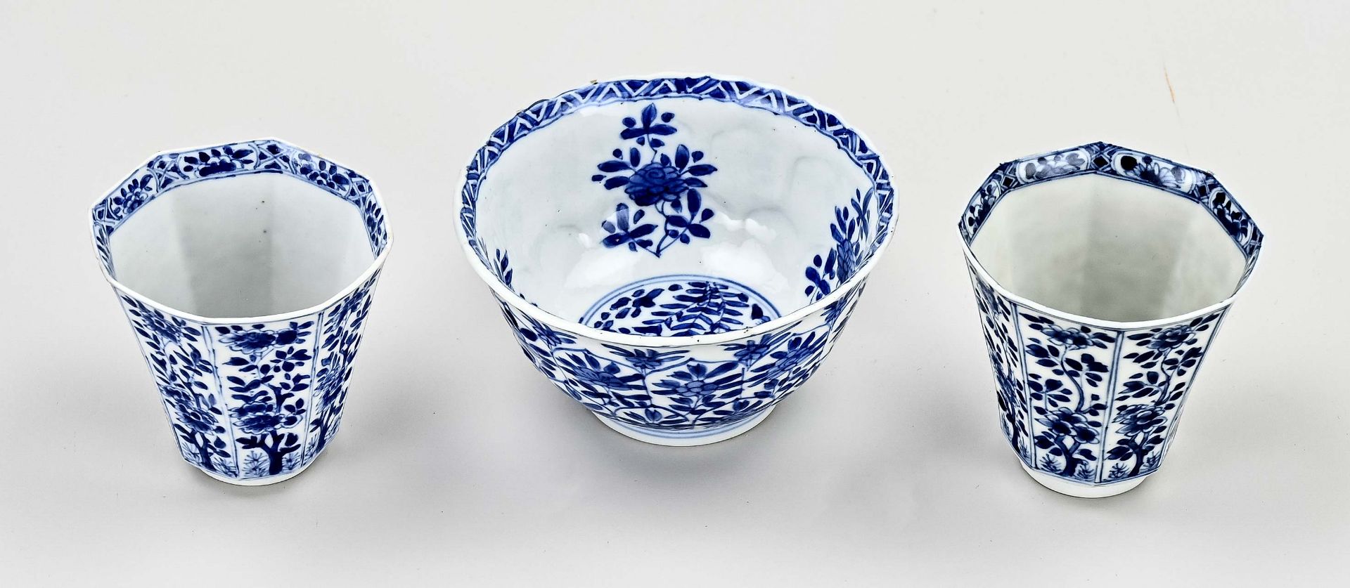 Three parts 18th century Chinese porcelain