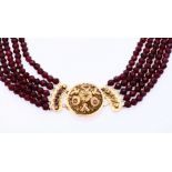 Garnet necklace with regional lock