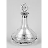 Orrefors decanter with silverware