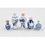 Five 18th century Chinese miniature vases