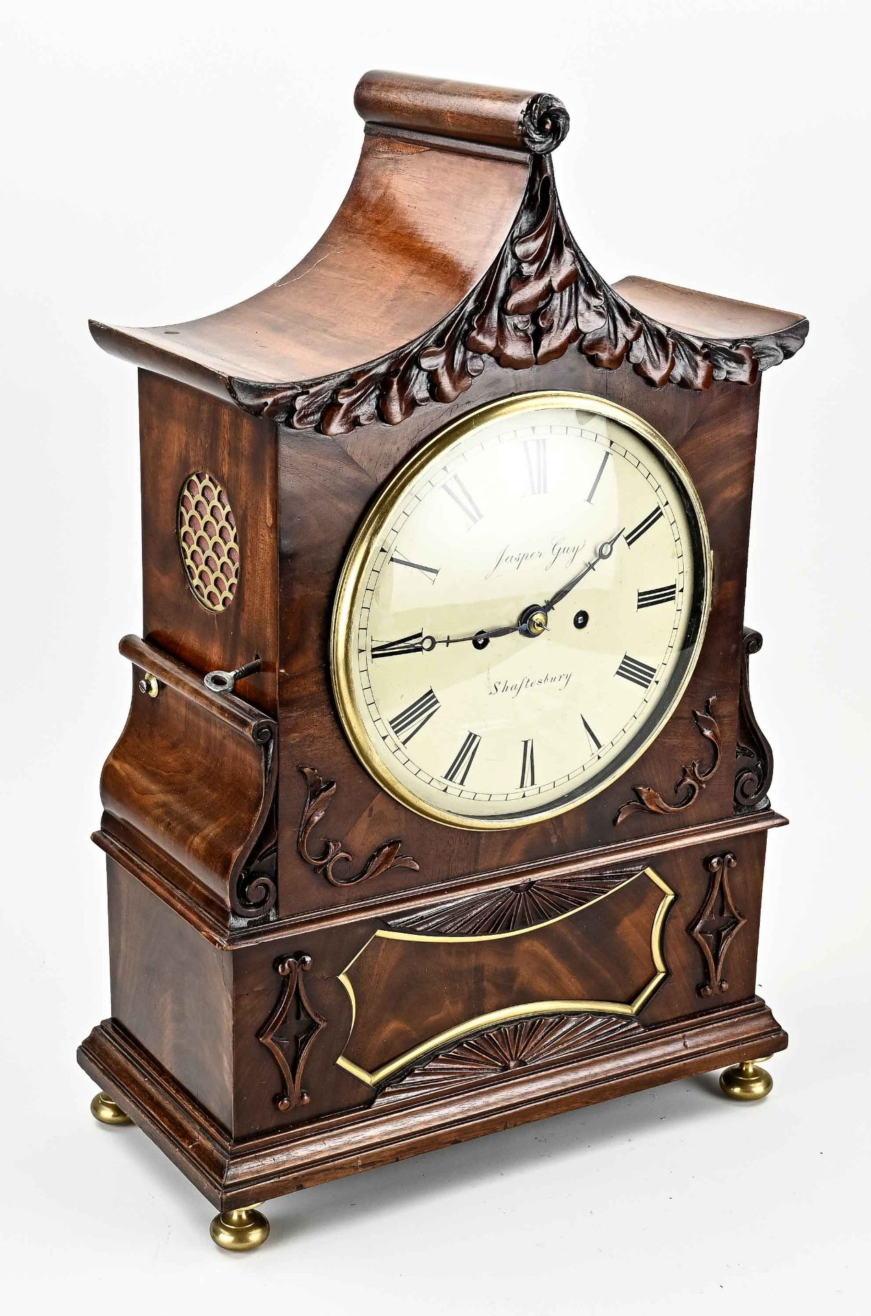 19th century English bracket clock, H 55 cm.