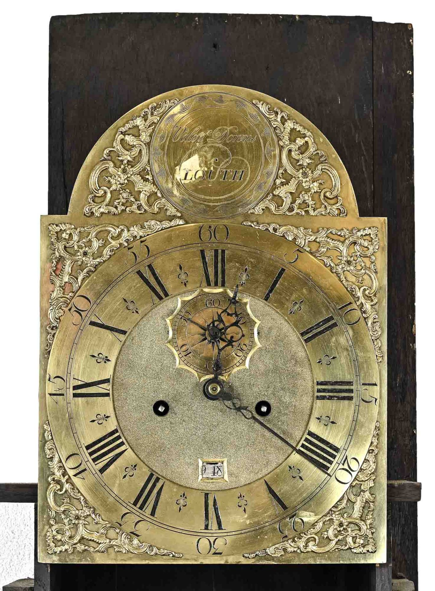 18th century English grandfather clock, H 225 cm. - Image 3 of 4