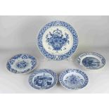 Five Dutch commemorative plates