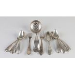 Lot silver cutlery, heart decor