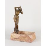 Bronze figure, Bathing lady