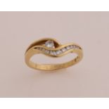 Gold ring with diamond