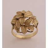 gold ring flower decor