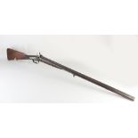 Antique double barrel shotgun, L 122 cm.