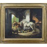 P. Verschuur, Horses in stable