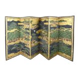 Large 18th - 19th century Japanese paravent (folding screen)