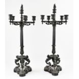 Two French Charles Dix candlesticks, 1835