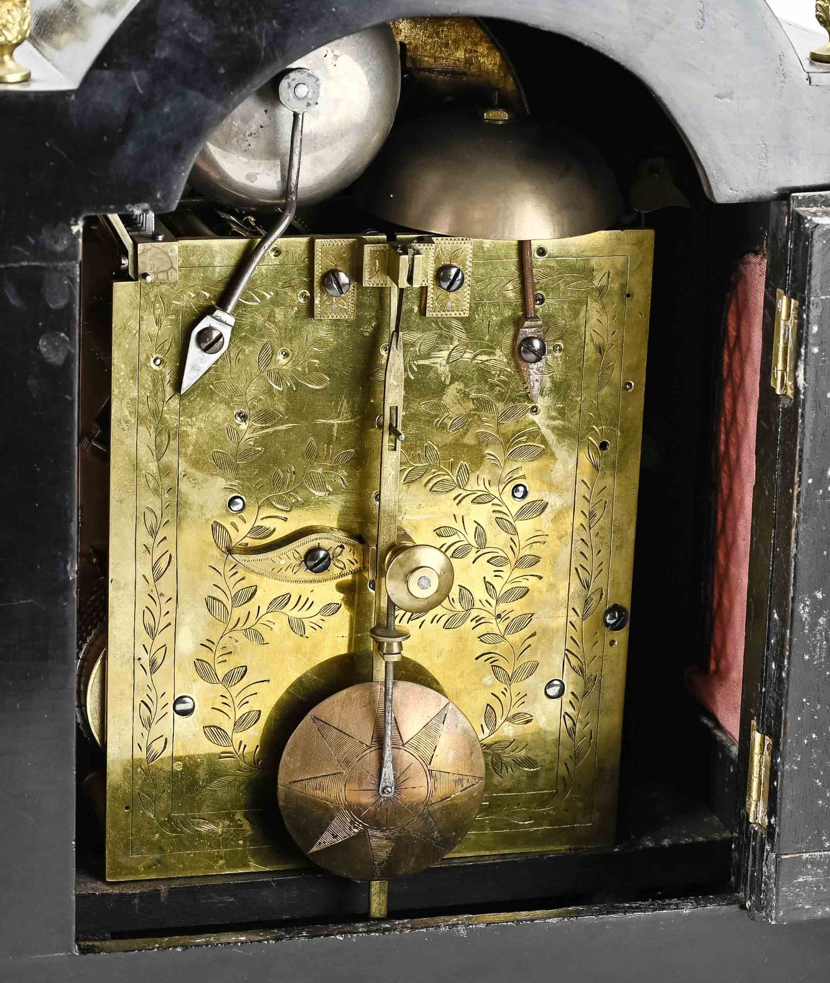 English Bracket clock, H 42 cm. - Image 2 of 2