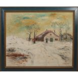 JH Janning (pastor), Winter landscape with farm