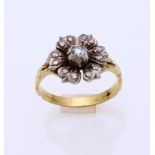 Gold ring with rose diamond