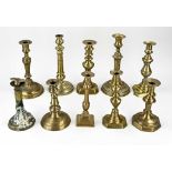 Lot of antique candlesticks