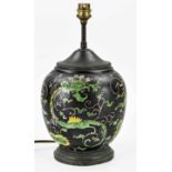 Antique Chinese lamp base, H 34 cm.