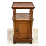 Mahogany bedside table, 1860