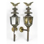 Two wall/carriage lamps